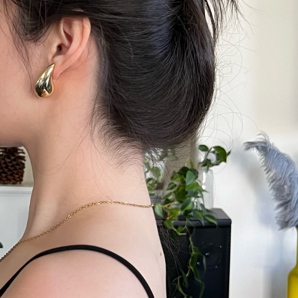 💛Gold Chunky Teardrop Earrings💛